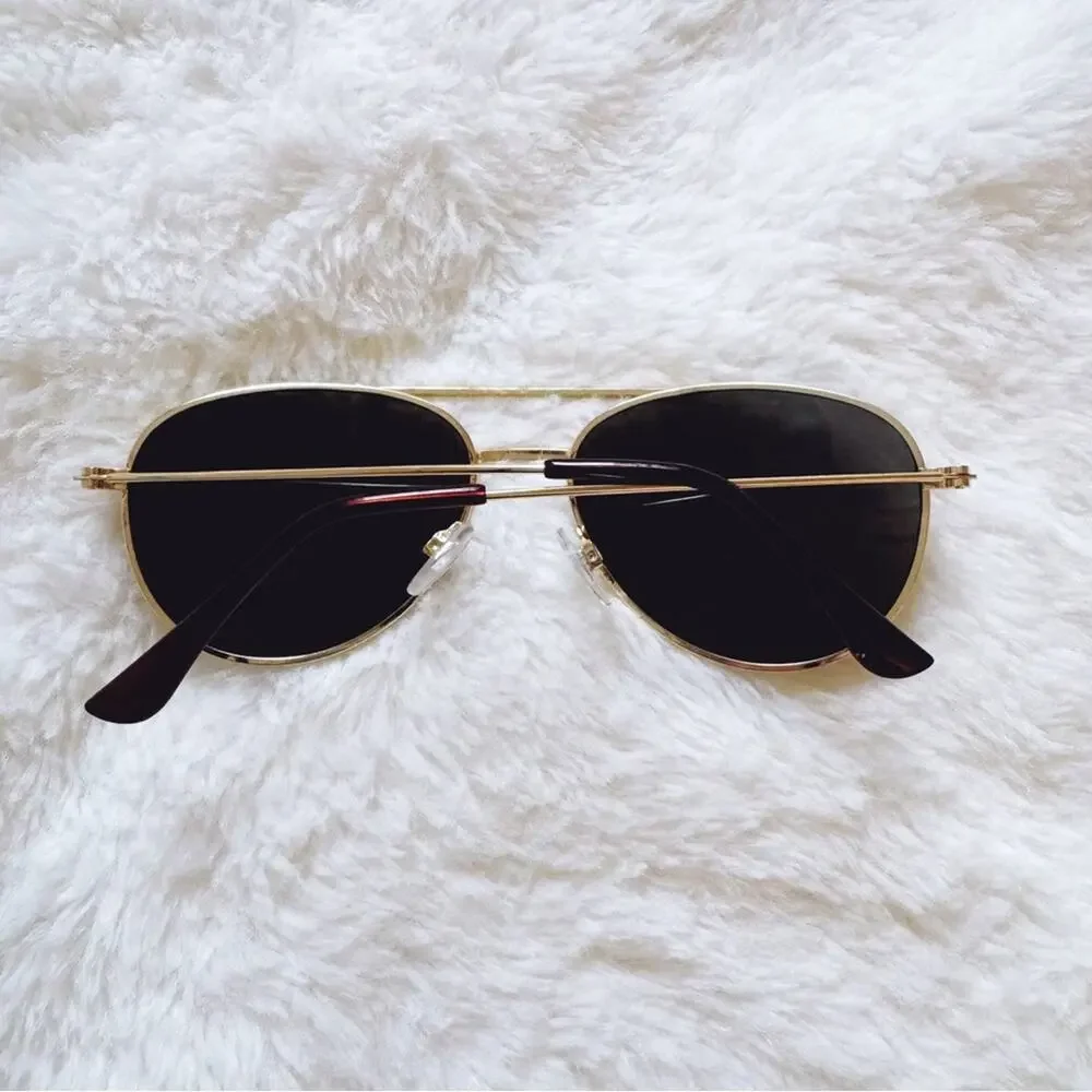 Tommy Gold Minimalist Aviator Sunglasses